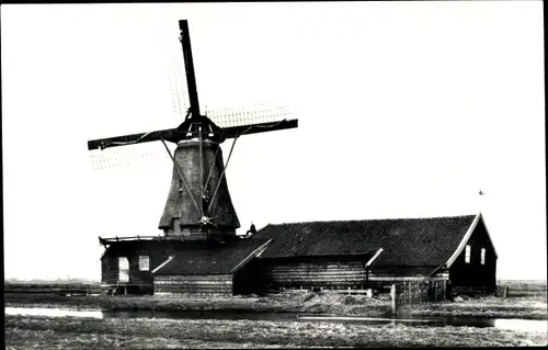 Ak Zaandam Zaanstad Nordholland, Oliemolen De Koning William