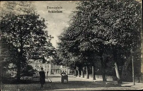 Ak Schiedam Südholland Niederlande, Emmaplein