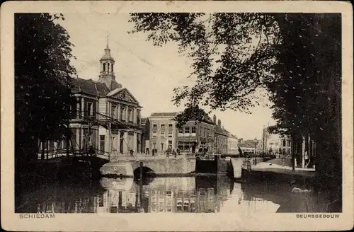 Ak Schiedam Südholland Niederlande, Beursgebouw