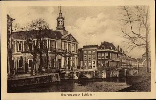 Ak Schiedam Südholland Niederlande, Beursgebouw