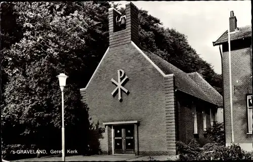 Ak 's Graveland Nordholland, Geref. Kerk