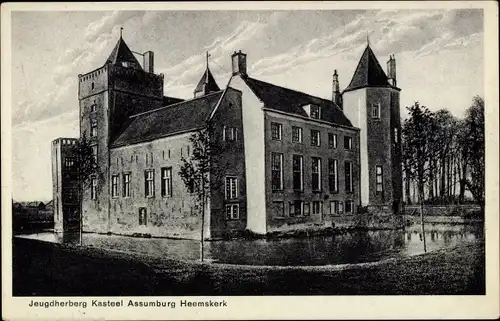 Ak Heemskerk Nordholland, Jeugdherberg Kasteel Assumburg