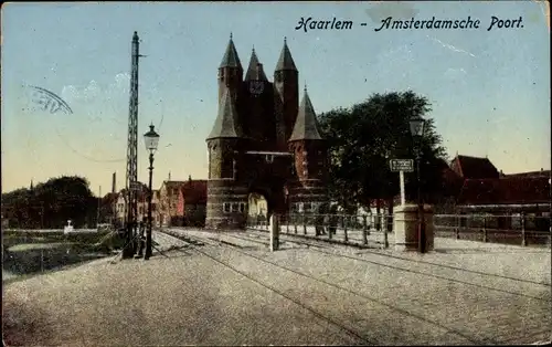 Ak Haarlem Nordholland Niederlande, Amsterdamsche Poort