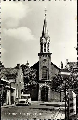 Ak Sloten Amsterdam Nordholland Niederlande, Ned. Herv. Kerk