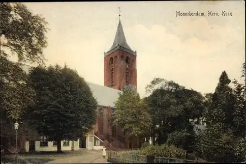 Ak Monnikendam Waterland Nordholland Niederlande, Herv. Kerk