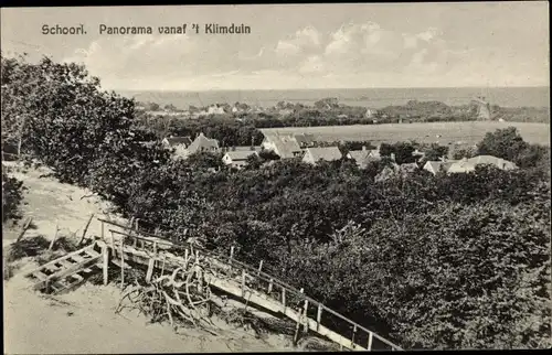 Ak Schoorl Nordholland Niederlande, Panorama vanaf 't Klimduin