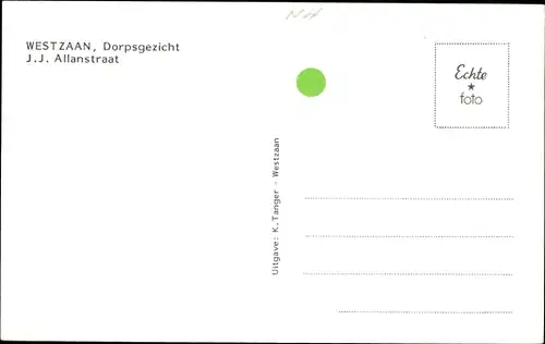 Ak Westzaan Zaanstad Nordholland Niederlande, Dorpsgezicht