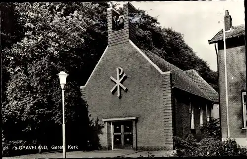 Ak 's Graveland Nordholland, Geref. Kerk