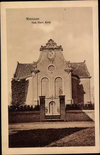 Ak Westzaan Zaanstad Nordholland Niederlande, Ned. Herv. Kerk