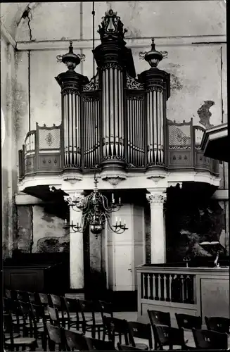 Ak Westzaan Zaanstad Nordholland Niederlande, Ned. Herv. Nieuwe Kerk, Orgel