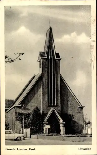 Ak IJmuiden Ymuiden Velsen Nordholland, Goede Herder Kerk