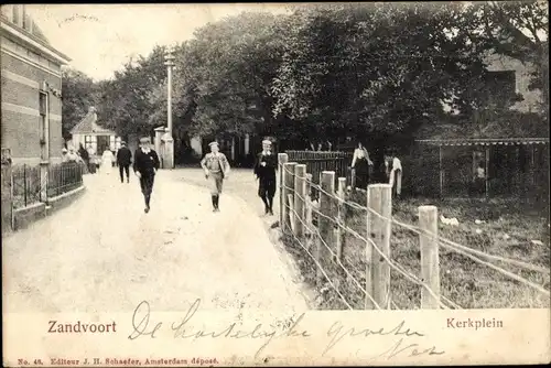 Ak Zandvoort Nordholland Niederlande, Kerkplein