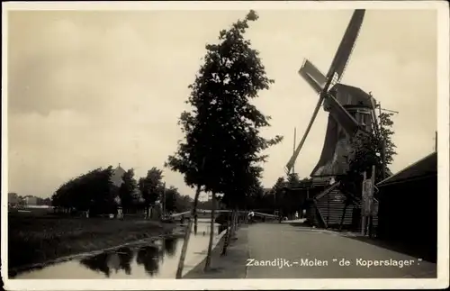 Ak Zaandijk Nordholland, Molen de Koperslager