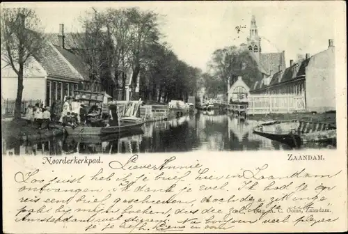 Ak Zaandam Zaanstad Nordholland, Noorderkerkpad