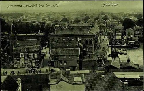 Ak Zaandam Zaanstad Nordholland, Panorama, Westelijk deel der stad