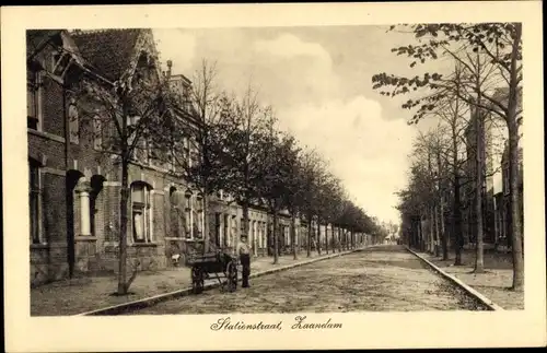 Ak Zaandam Zaanstad Nordholland, Stationstraat