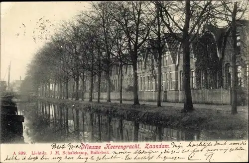 Ak Zaandam Zaanstad Nordholland, Nieuwe Heerengracht