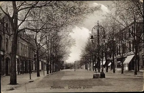 Ak Zaandam Zaanstad Nordholland, Gedempte Gracht