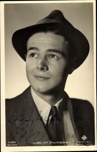 Ak Schauspieler Joachim Brennecke, Portrait, Autogramm