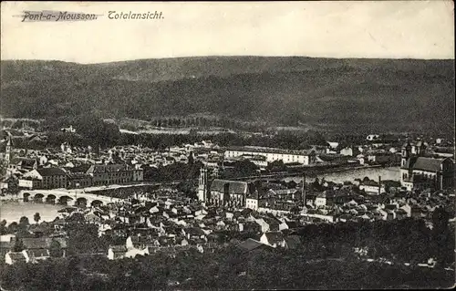 Ak Pont à Mousson Mussenbrück Lothringen Meurthe et Moselle, Gesamtansicht