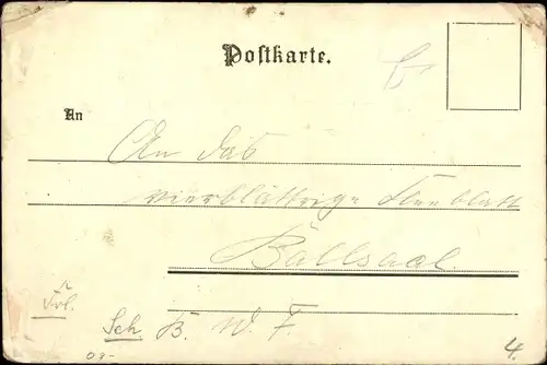 Litho Pierrot bekniet eine Dame