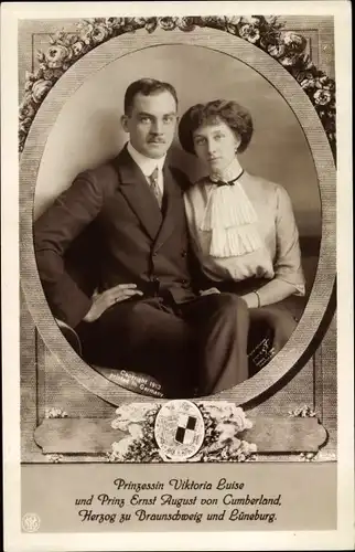 Ak Prinz Ernst August zu Braunschweig und Lüneburg, Prinzessin Viktoria Luise