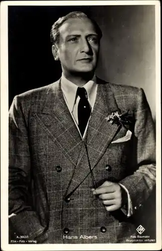 Ak Schauspieler Hans Albers, Portrait