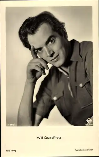 Ak Schauspieler Will Quadflieg, Ross 3383/2
