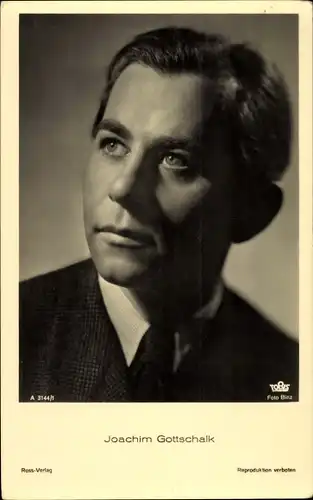 Ak Schauspieler Joachim Gottschalk, Portrait, Ross Verlag A 3144 1