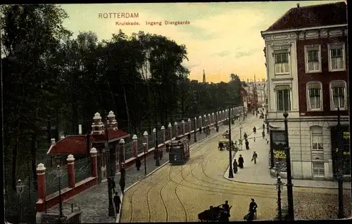 Ak Rotterdam Südholland Niederlande, Kruiskade, Ingang Diergaarde