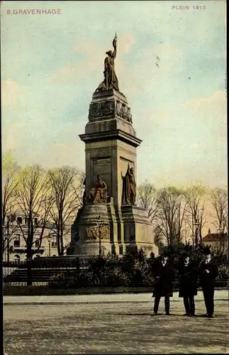 Ak 's Gravenhage Den Haag Südholland, Monument Plein 1813