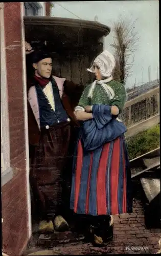 Ak Volendam Nordholland Niederlande, Menschen in niederländischen Trachten