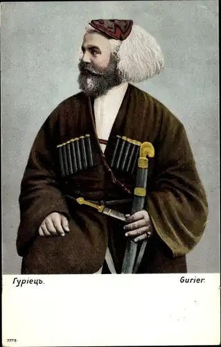 Ak Gurier, Mann in Volkstracht aus dem Kaukasus