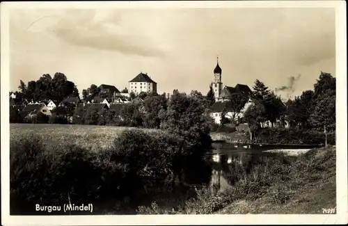 Ak Burgau in Schwaben, Teilansicht