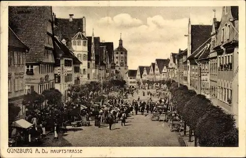 Ak Günzburg an der Donau Schwaben, Hauptstraße