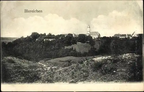 Ak Illereichen Markt Altenstadt an der Iller, Teilansicht, Kirche in der Ferne