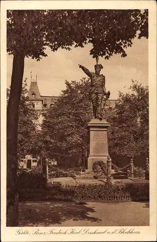 Ak Görlitz in der Lausitz, Prinz Friedrich Karl Denkmal a. d. Blockhaus