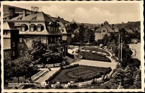 Ak Oberschlema Bad Schlema im Erzgebirge Sachsen, Kurgarten