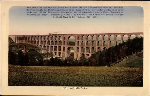 Ak Mylau Reichenbach im Vogtland, Göltzschtalbrücke