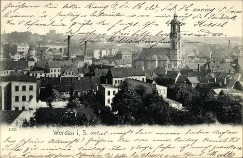 Ak Werdau in Sachsen, Panorama