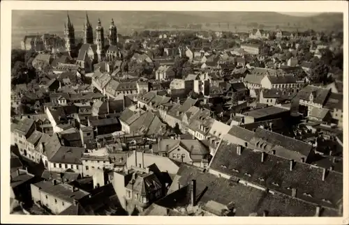 Ak Naumburg an der Saale, Blick vom Wenzelturm auf den Dom und das Unstruttal