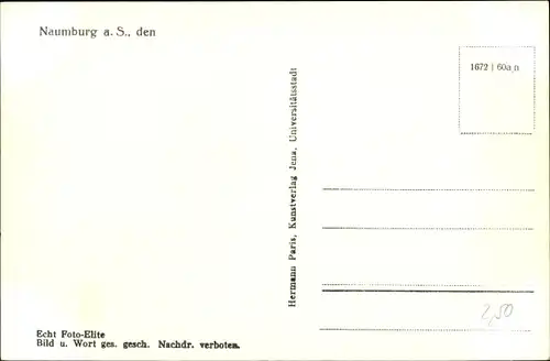 Ak Naumburg an der Saale, Totalansicht