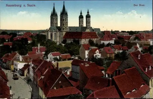 Ak Naumburg an der Saale, Stadtübersicht mit Dom
