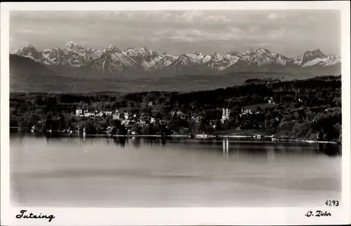 Ak Tutzing am Starnberger See Oberbayern, Panorama