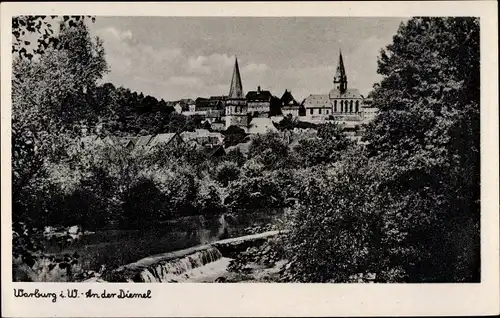 Ak Warburg in Westfalen, An der Diemel