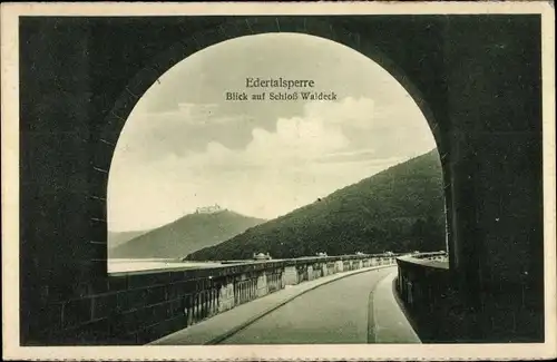 Ak Waldeck am Edersee Hessen, Edertalsperre, Schloss Waldeck