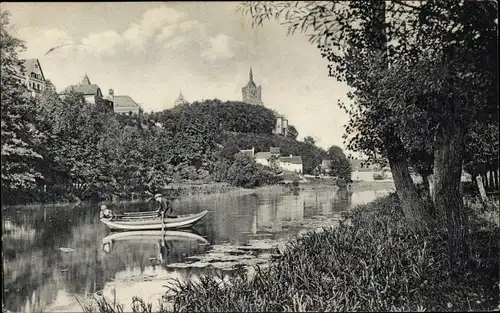 Ak Kleve am Niederrhein, Kermisdahl mit Schwanenburg
