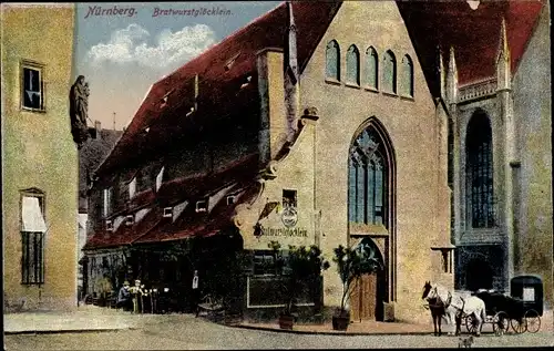 Ak Nürnberg in Mittelfranken, Bratwurstglöcklein