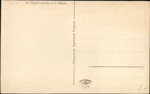 Ak Bodenwerder an der Weser, Partie an der Lutterburg