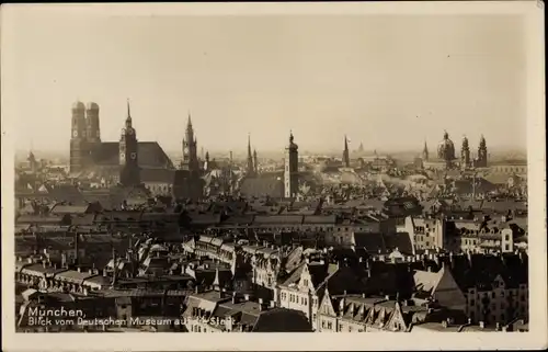 Ak München, Blick vom Deutschen Museum auf die Stadt